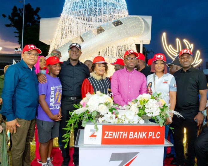 Zenith Bank activates the yuletide season with Ajose Adeogun street Christmas light-up