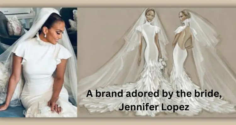 A brand adored by the bride, Jennifer Lopez